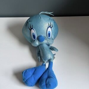 Vintage Shiny Blue Twitty Bird Plush Nanco Looney Tunes Stuffed‎ Animal t81